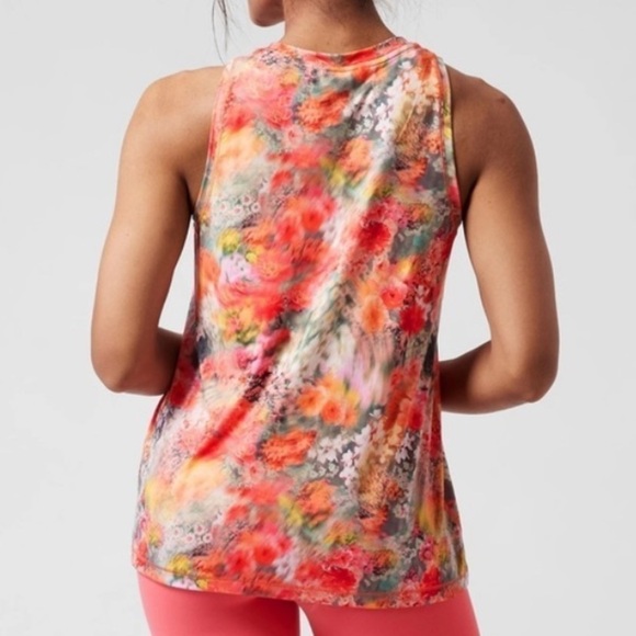 Athleta‎ Zephyr Refined Tank, Renewed Bloom Spring Pink, Size S NWT #798902 - Picture 4 of 14